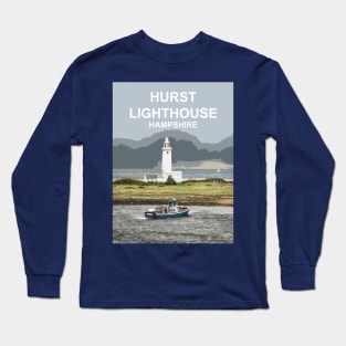 Hurst Lighthouse, Hampshire, New Forest England uk Long Sleeve T-Shirt